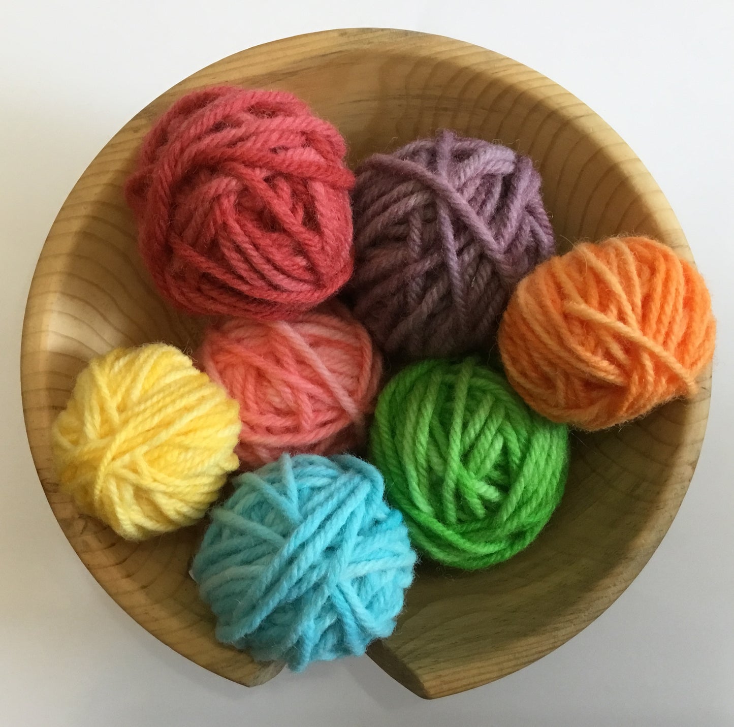 Hand Dyed Baby Cakes 100% Wool Yarn, 3 Ply