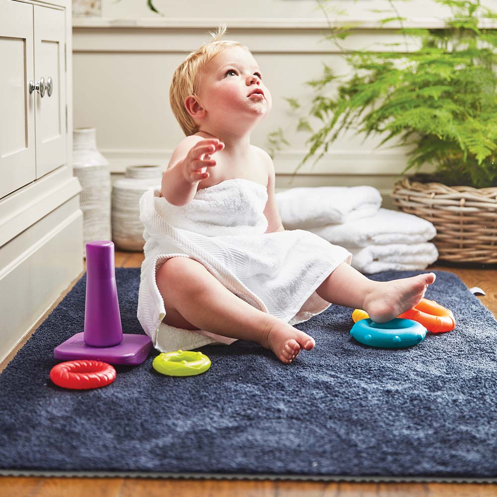 Navy bath clearance mat