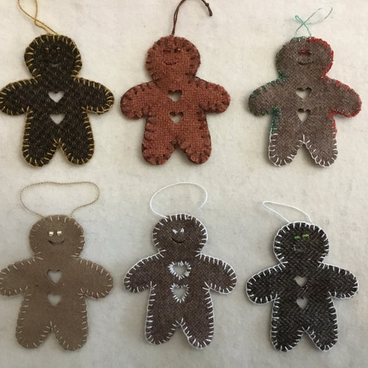 Wool Gingerbread Decorations