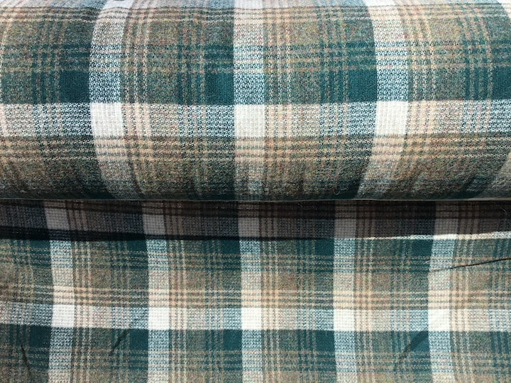 Wool Fabric - Green Plaid by the Yard – MadMatters