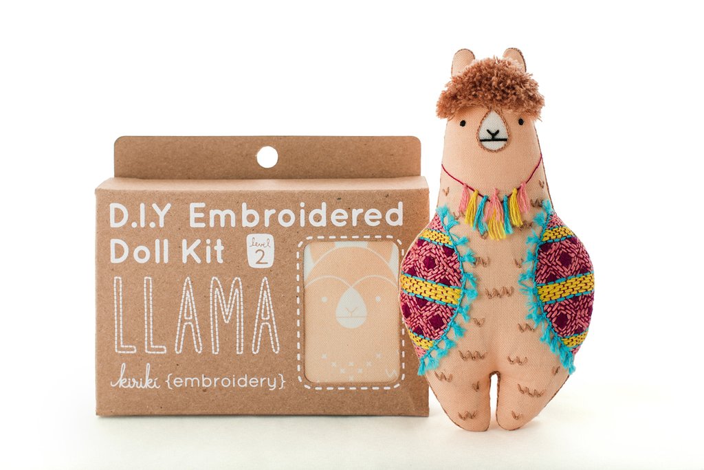 Llama Embroidery Doll Kit - Level 2