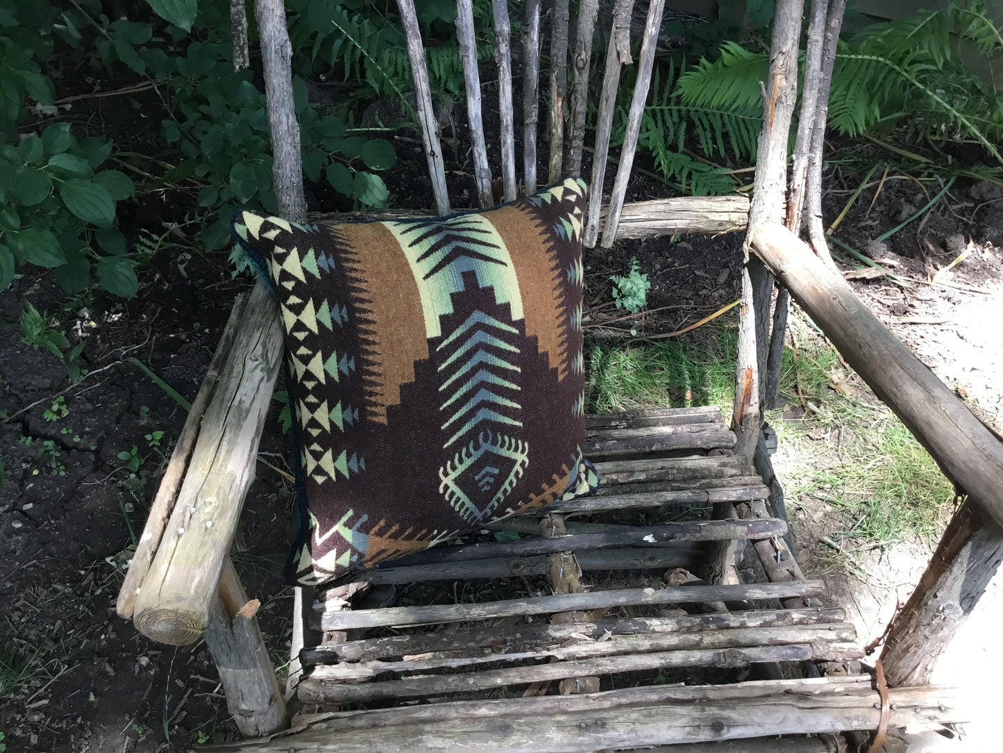 Spirit Bear - Hand punched wool pillow